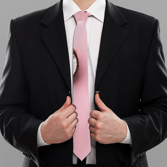 Pink Coconut Pattern Print Necktie