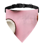 Pink Coconut Pattern Print Over The Collar Dog Bandana