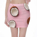 Pink Coconut Pattern Print Pencil Mini Skirt
