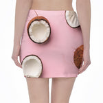 Pink Coconut Pattern Print Pencil Mini Skirt