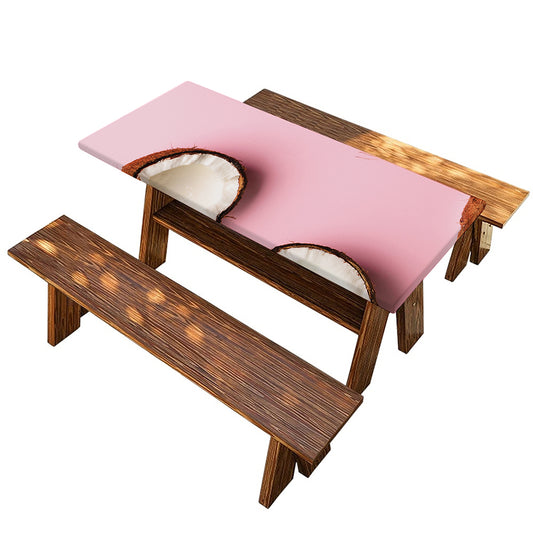 Pink Coconut Pattern Print Picnic Table Cover