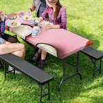 Pink Coconut Pattern Print Picnic Table Cover