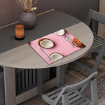 Pink Coconut Pattern Print Placemat