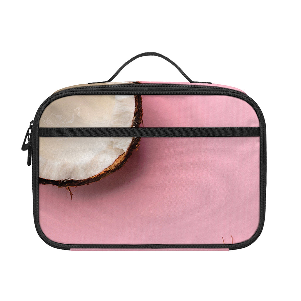 Pink Coconut Pattern Print Portable Lunch Bag