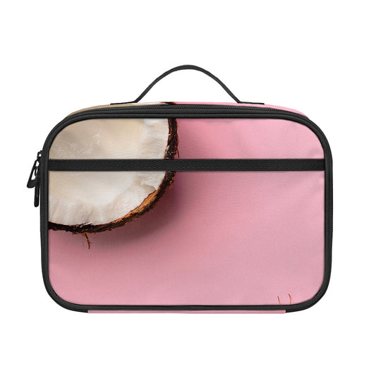 Pink Coconut Pattern Print Portable Lunch Bag