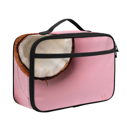 Pink Coconut Pattern Print Portable Lunch Bag