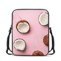 Pink Coconut Pattern Print Rectangular Crossbody Bag