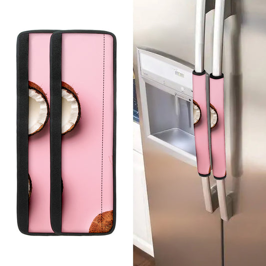 Pink Coconut Pattern Print Refrigerator Handle Covers