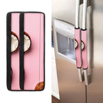Pink Coconut Pattern Print Refrigerator Handle Covers