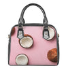 Pink Coconut Pattern Print Shoulder Handbag