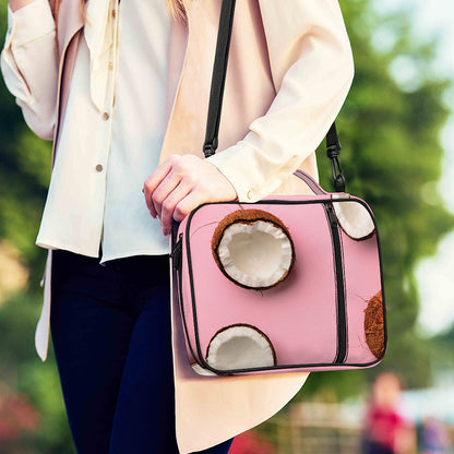 Pink Coconut Pattern Print Shoulder Strap Bible Bag