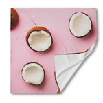 Pink Coconut Pattern Print Silk Bandana