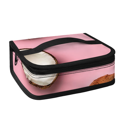 Pink Coconut Pattern Print Small Lunch Bag