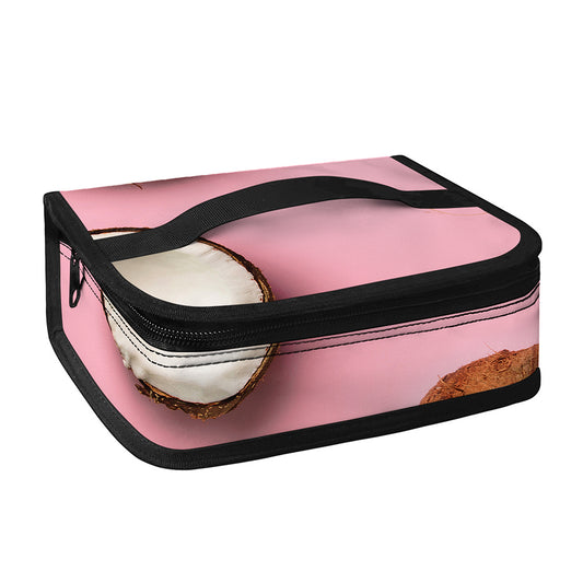 Pink Coconut Pattern Print Small Lunch Bag