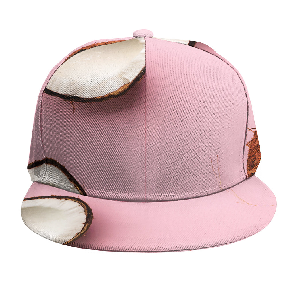 Pink Coconut Pattern Print Snapback Cap