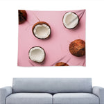 Pink Coconut Pattern Print Tapestry