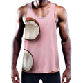 Pink Coconut Pattern Print Men's Workout Tank Top