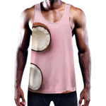 Pink Coconut Pattern Print Training Tank Top