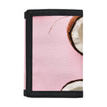 Pink Coconut Pattern Print Trifold Wallet