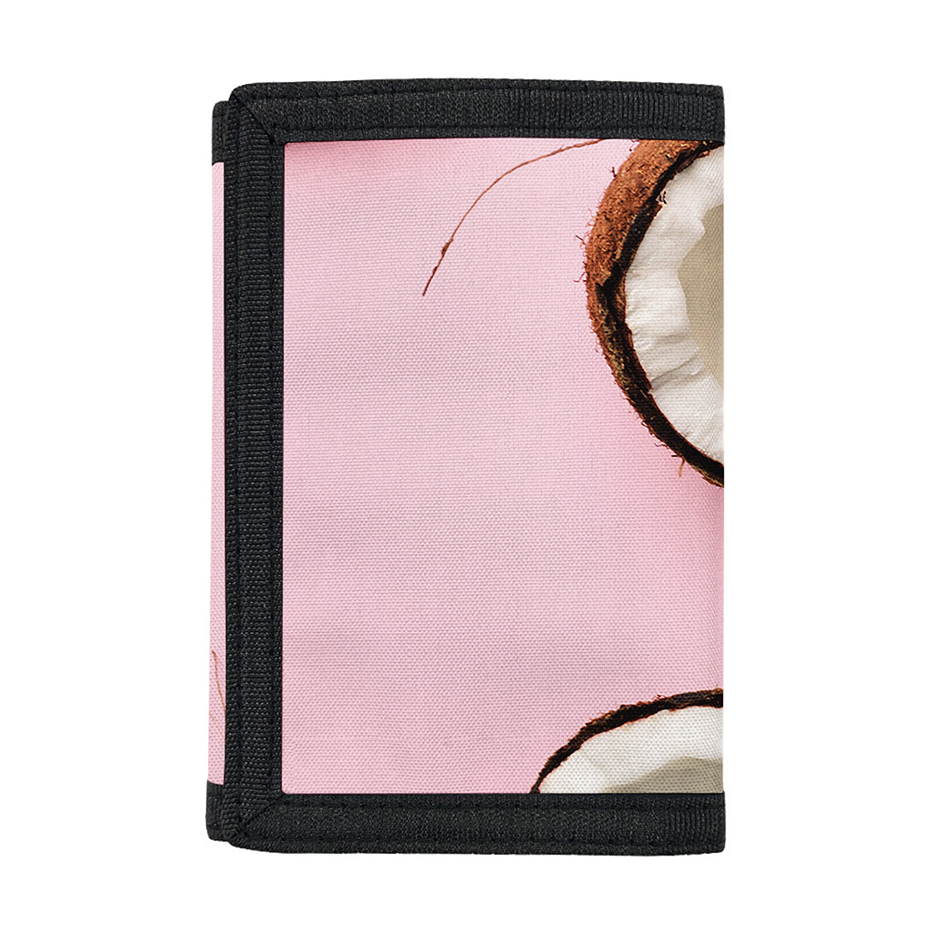 Pink Coconut Pattern Print Trifold Wallet