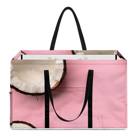 Pink Coconut Pattern Print Utility Tote Bag