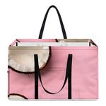 Pink Coconut Pattern Print Utility Tote Bag