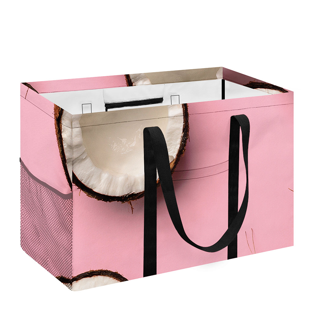 Pink Coconut Pattern Print Utility Tote Bag