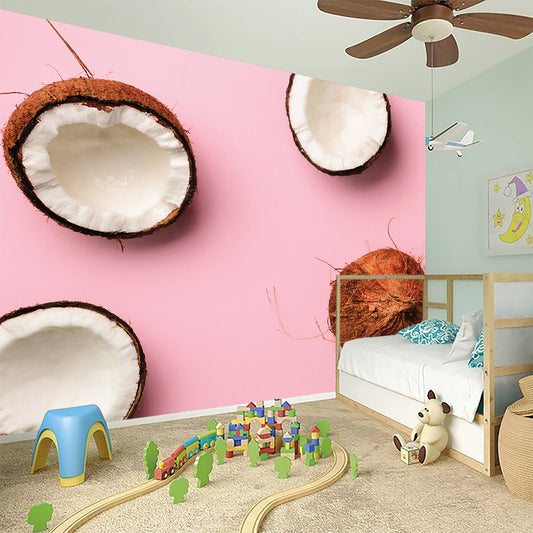 Pink Coconut Pattern Print Wall Sticker