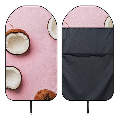 Pink Coconut Pattern Print Waterproof Car Seat Cover