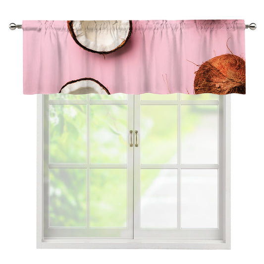 Pink Coconut Pattern Print Window Valance