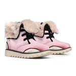 Pink Coconut Pattern Print Winter Boots