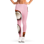 Pink Coconut Pattern Print Women's Leggings