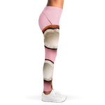 Pink Coconut Pattern Print Women's Leggings