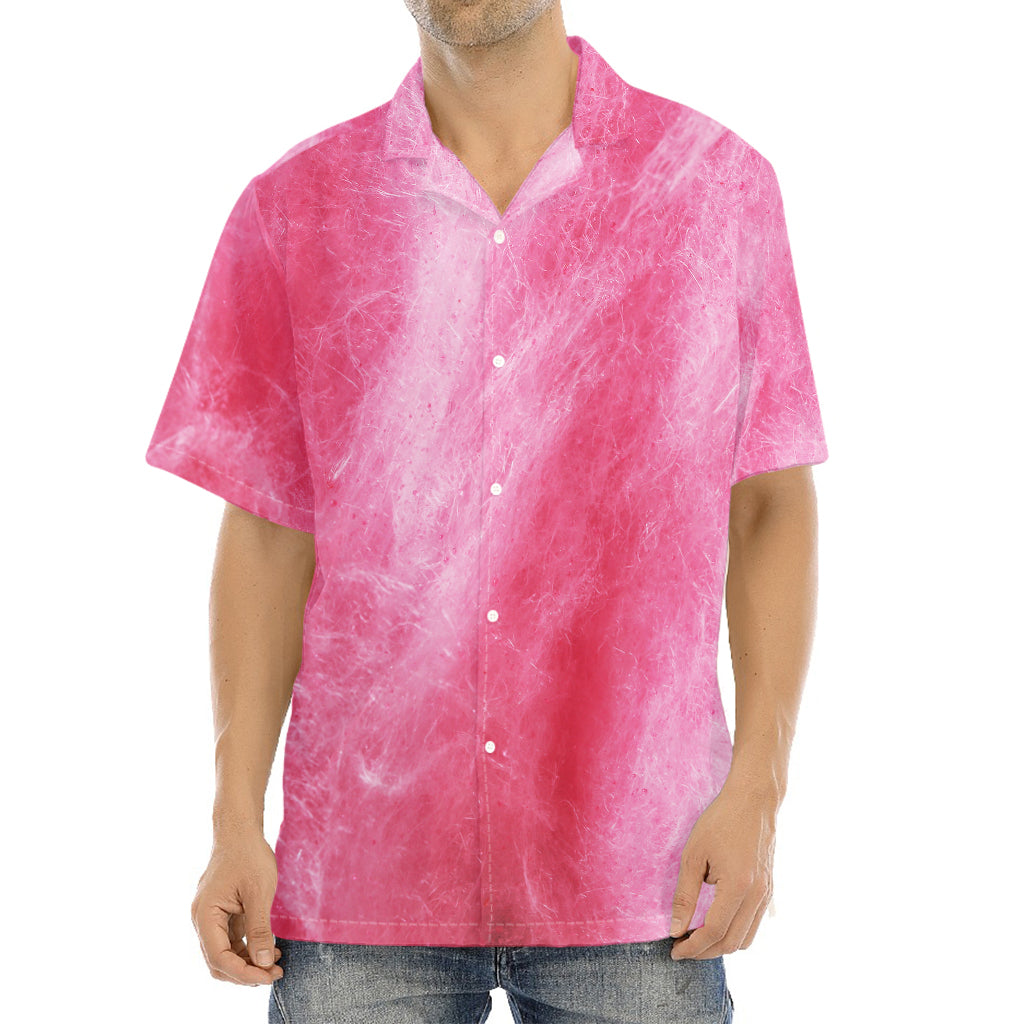 Pink Cotton Candy Print Aloha Shirt