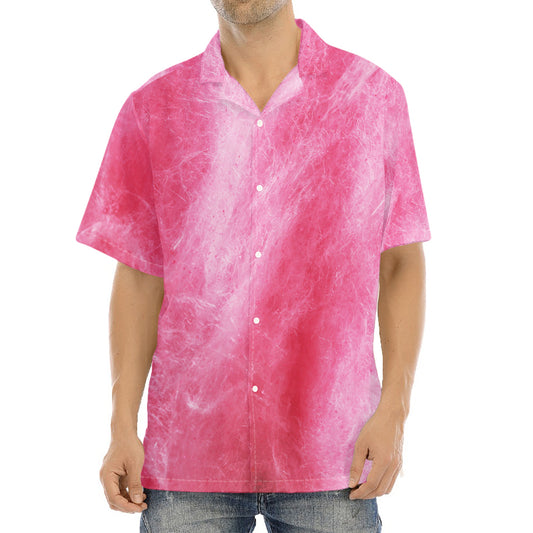 Pink Cotton Candy Print Aloha Shirt