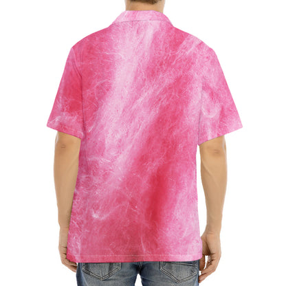 Pink Cotton Candy Print Aloha Shirt