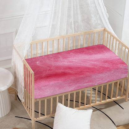 Pink Cotton Candy Print Baby Crib Sheet