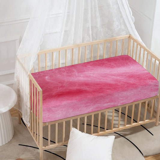 Pink Cotton Candy Print Baby Crib Sheet