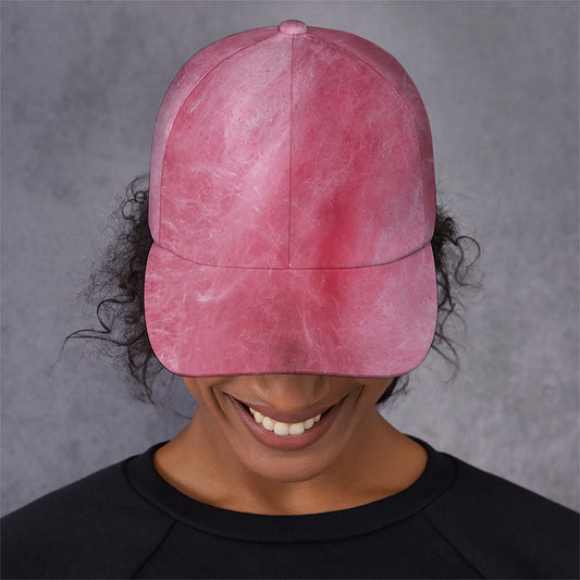 Pink Cotton Candy Print Baseball Cap