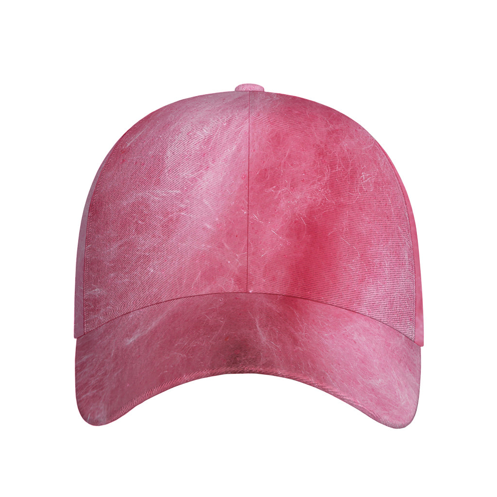 Pink Cotton Candy Print Baseball Cap