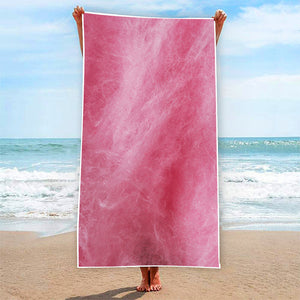 Pink Cotton Candy Print Beach Towel