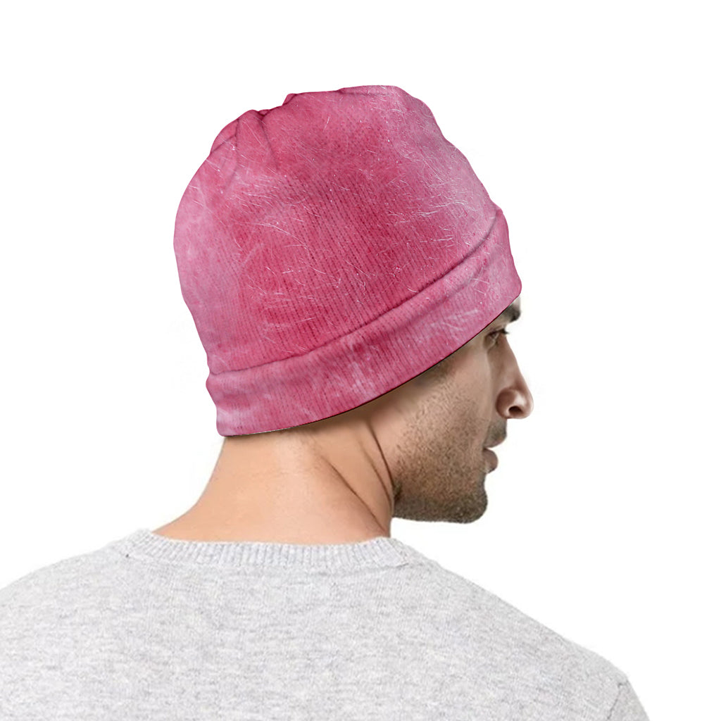 Pink Cotton Candy Print Beanie
