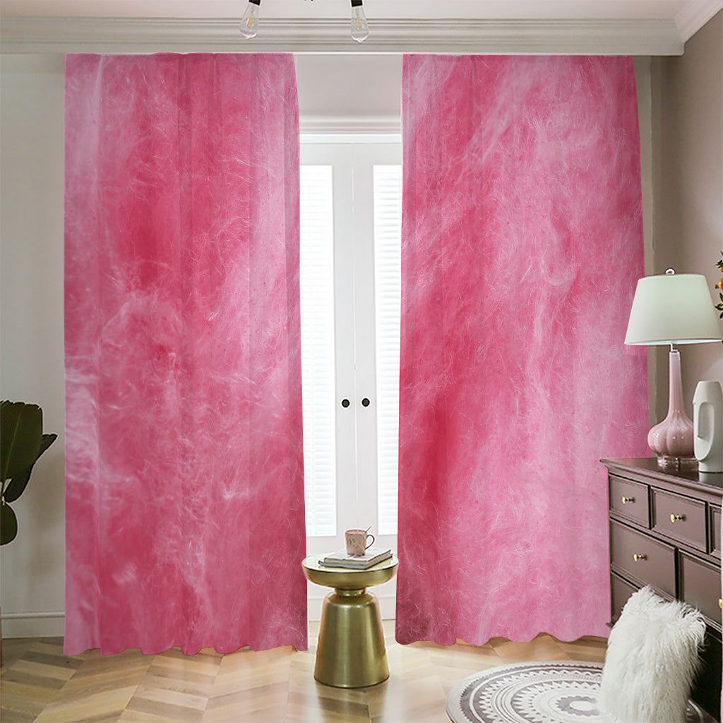 Pink Cotton Candy Print Blackout Pencil Pleat Curtains