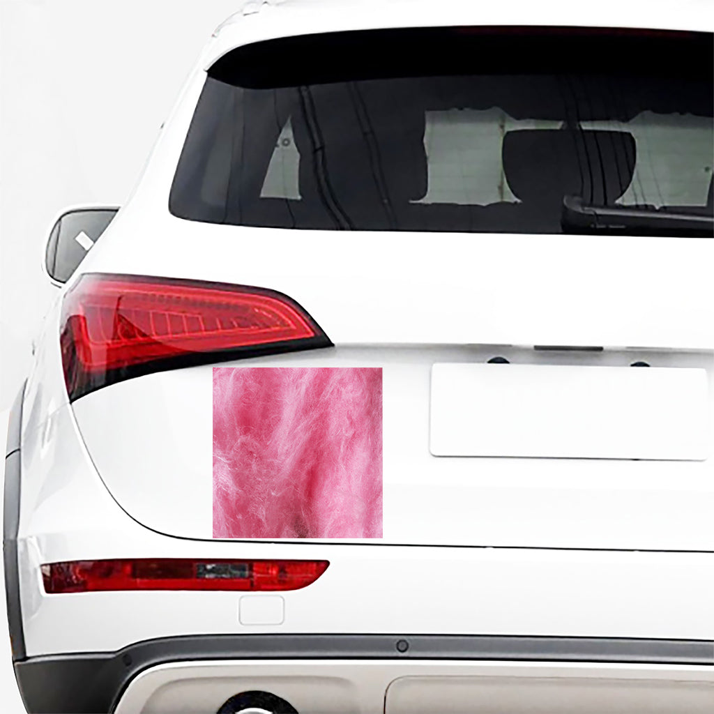 Pink Cotton Candy Print Car Sticker