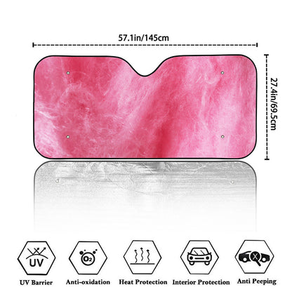 Pink Cotton Candy Print Car Windshield Sun Shade