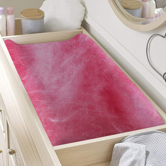 Pink Cotton Candy Print Changing Pad Cover