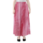 Pink Cotton Candy Print Chiffon Maxi Skirt