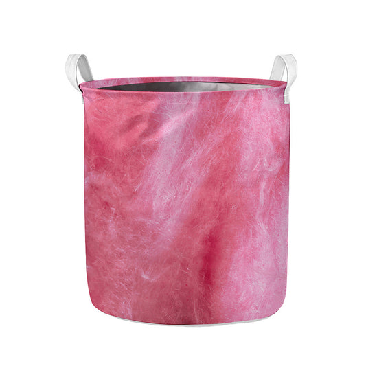 Pink Cotton Candy Print Collapsible Laundry Basket