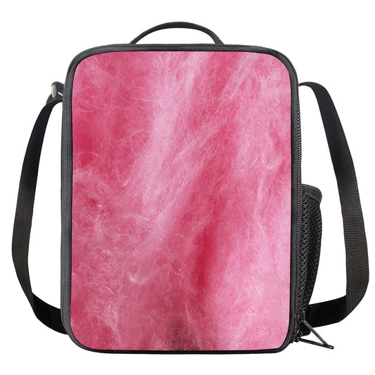 Pink Cotton Candy Print Crossbody Lunch Bag