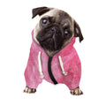 Pink Cotton Candy Print Dog Zip Up Hoodie